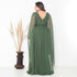 Vestido três listras pequenas com capa VESTIDO DE FESTA PETRA FINA